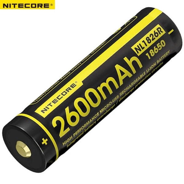 BATERIA NITECORE RECARGABLE USB 2600 MAH 18650/NL1826R  NITECORE