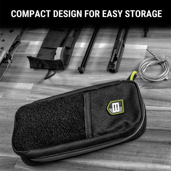 KIT DE LIMPIEZA SERIE BADGE, CON VARILLA Y SISTEMA DE EXTRACCIÓN, CON FUNDA MOLLE, PARA CALIBRES 5.56 / 9 MM BT-MPK-RH